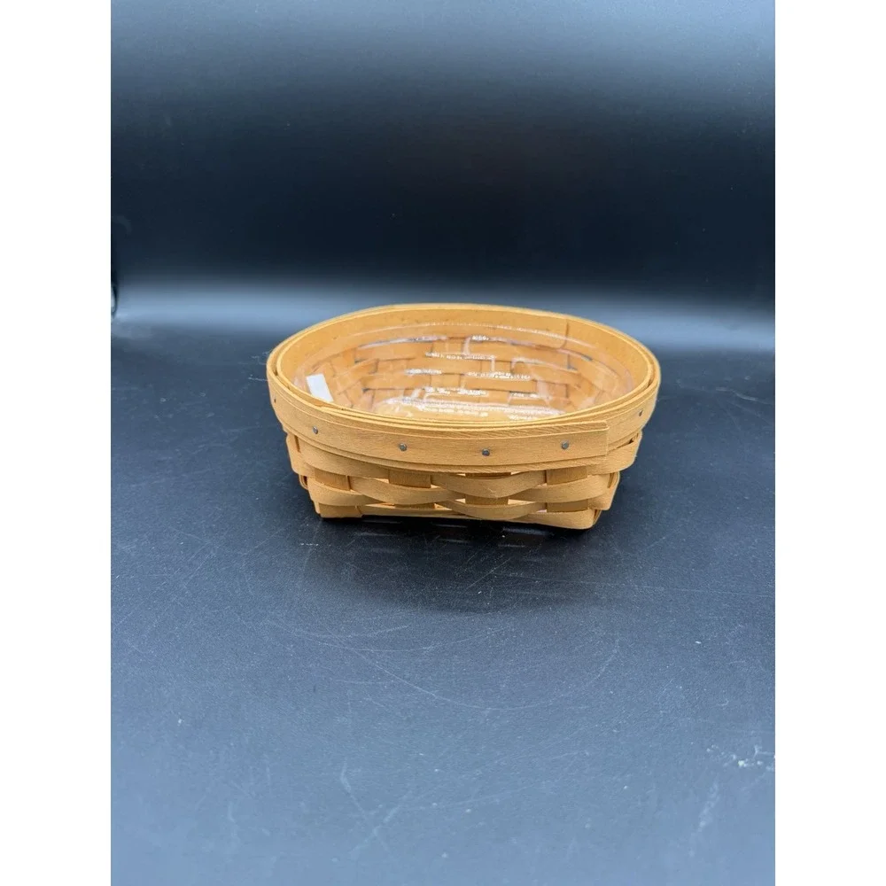 Longaberger 2001 Small Catch All Basket 🧺✨ w/ Protector • Handwoven Maple
